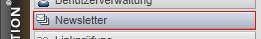 Newsletterverwaltung - Aufruf über Weblication® Panel
