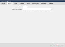 Inhaltsprojekt - Projekteinstellungen (Sprache)