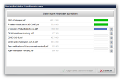 Weblication® Cloud - Schneller Datei-Upload mehrerer Datei