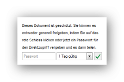 Cloud-Datei teilen und mit Passwortschutz versehen