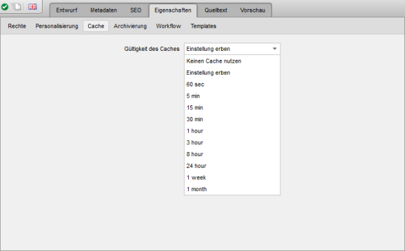 Datei-Status - Cache