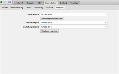 Datei-Eigenschaften - Templates