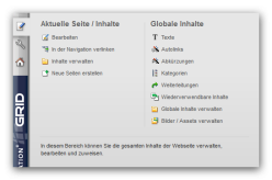 Weblication® Panel for maintenance users - Contents