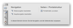 Weblication® Panel für Pflegebenutzer - Navigation