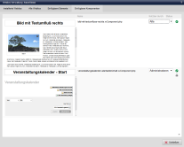 Weblics® Verwaltung - Einfügbare Komponenten