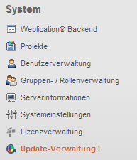 Weblication® Panel - System