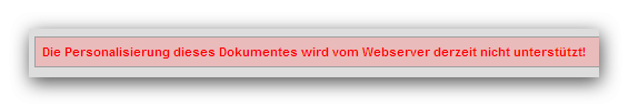Datei-Eigenschaften - Personalisierung (vom Webserver nicht unterstützt)