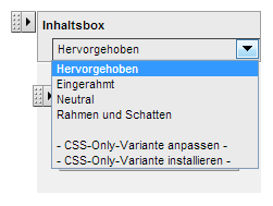 Strukturelement mit CSS-Only-Variante (Layout)