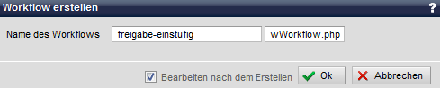 Workflow anlegen