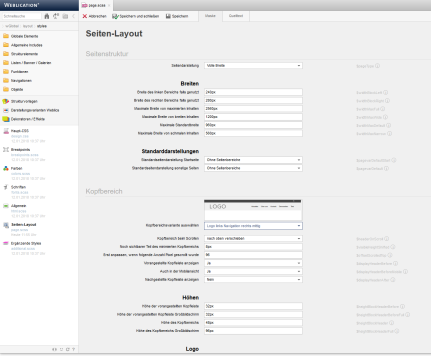 Layout anpassen - Seiten-Layout (BASE Mobile First)