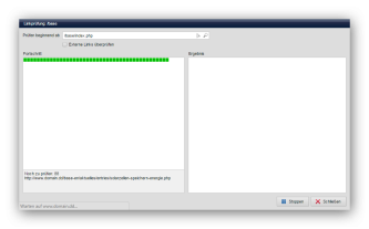 Werkzeuge - Linkprüfung (Fortschrittsanzeige)