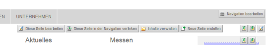 Weblication® Schaltflächen zur Seitenbearbeitung