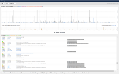 Monitoring Aufruf - Tagesansicht