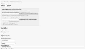 Weblics® OpenStreetMap - Bearbeiten Maske