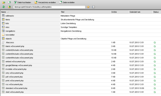 Webseiten-Darstellung