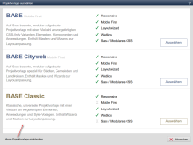 Projektvorlage auswählen (inkl. Classic)