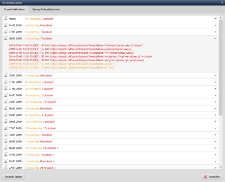 Integrierte Web Application Firewall