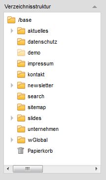 Dateiexplorer mit Papierkorb