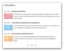 Liste der aktuellen Meldungen