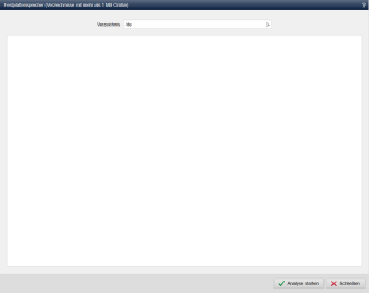 Weitere Werkzeuge - Große Verzeichnisse finden