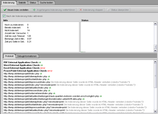Volltextsuche - Indexierung
