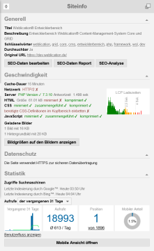 Seiteninformationen über wsl:siteInfo eingebunden