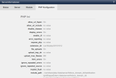 System - Serverinformationen (PHP Konfiguration)