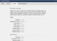 System - Serverinformationen (Module)
