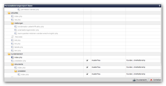 Analyse - Personalisierungsreport