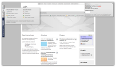 Startseite der Projektseite nach erfolgtem Login
