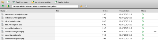 Navigationen-Darstellung