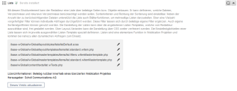 Weblics® Verwaltung - Weblic® Detailinformationen