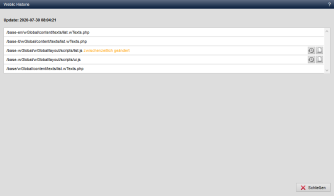 Weblics® Verwaltung - Weblic® Historie