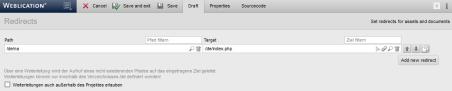 Editing the redirects