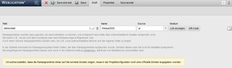 Management of campaign links