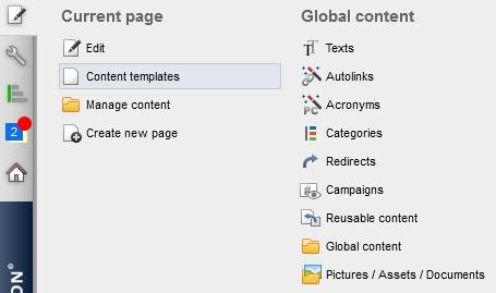 Content templates