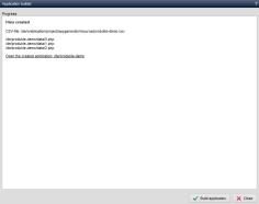 Anwendungsgenerator - Anwendung erstellt