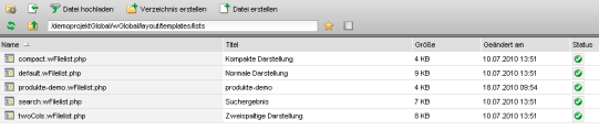 Listen-Darstellung
