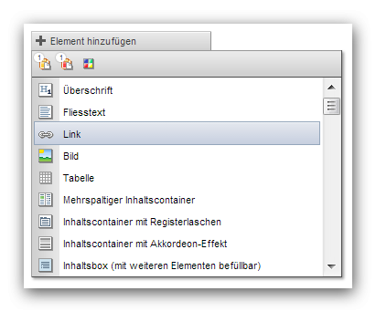 Add structural element via Add element button