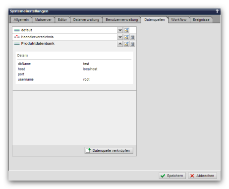 Data sources - Administration