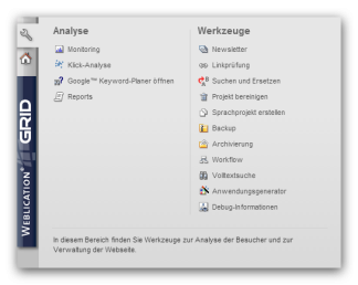 Weblication® Panel - Analyse