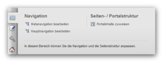 Weblication® Panel für Pflegebenutzer - Navigation