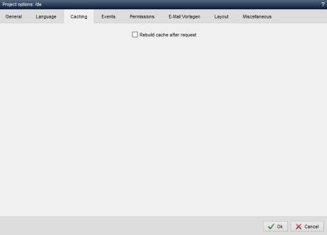 Content project - Project settings (cache)