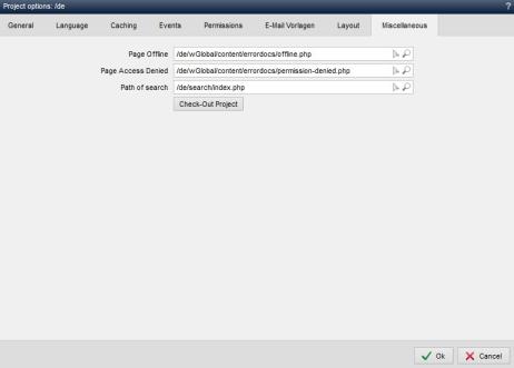 Content project - Project settings (Other)