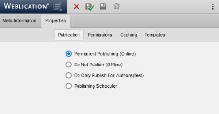 Directory settings - Default file settings - Properties