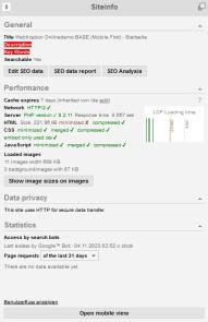 Site information integrated via wsl:siteInfo