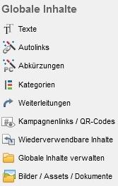Weblication® Panel - Globale Inhalte