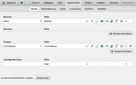 Datei-Eigenschaften - Rechte
