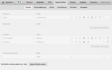 Datei-Eigenschaften - Rechte (geerbt)