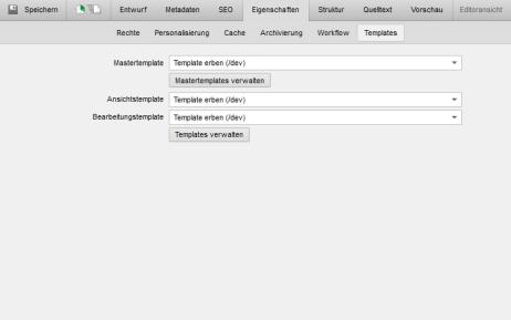 Datei-Eigenschaften - Templates